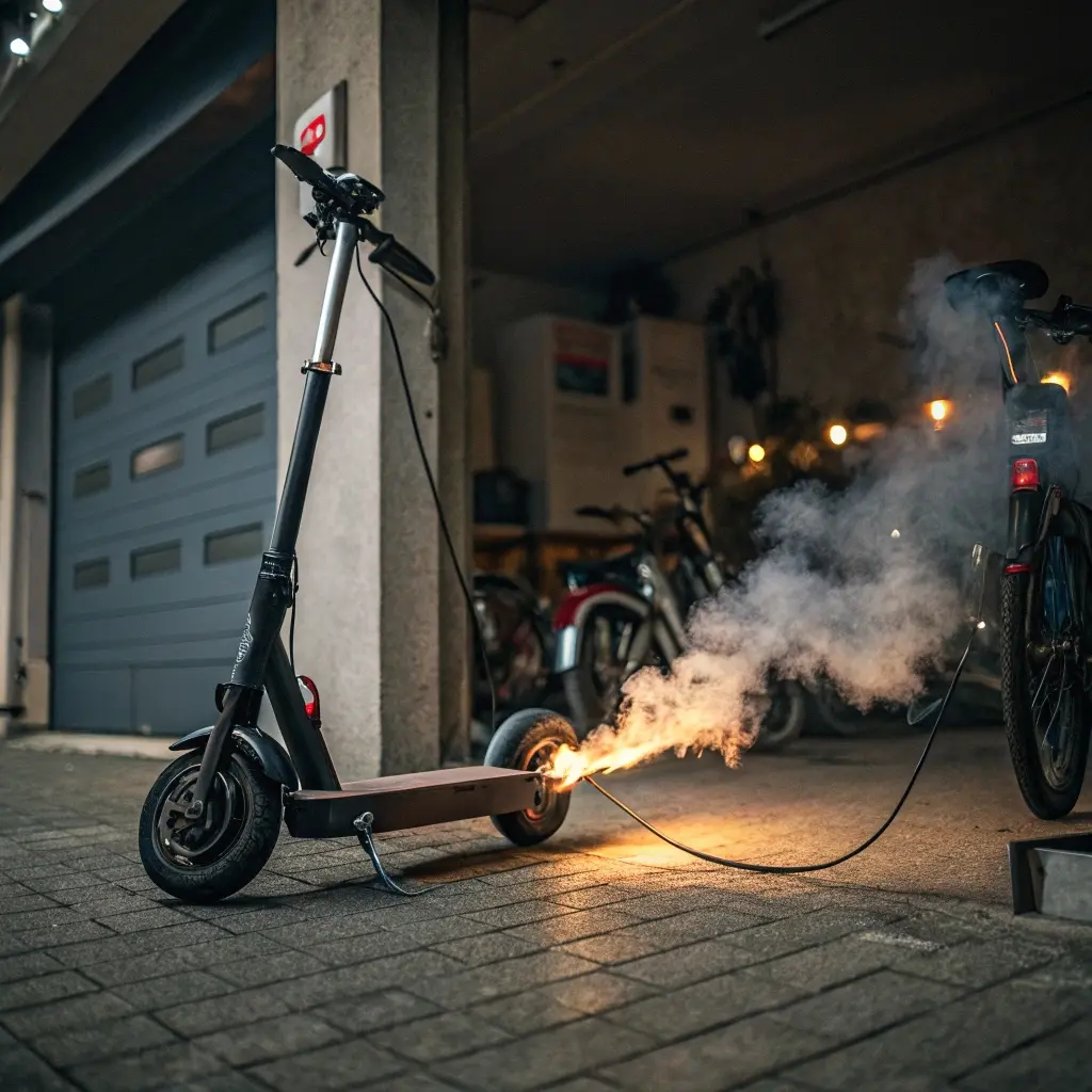 trotinette en feu